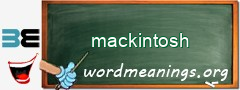 WordMeaning blackboard for mackintosh